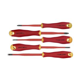 Csavarhúzó készlet 5 részes PH/lapos szigetelt VDE