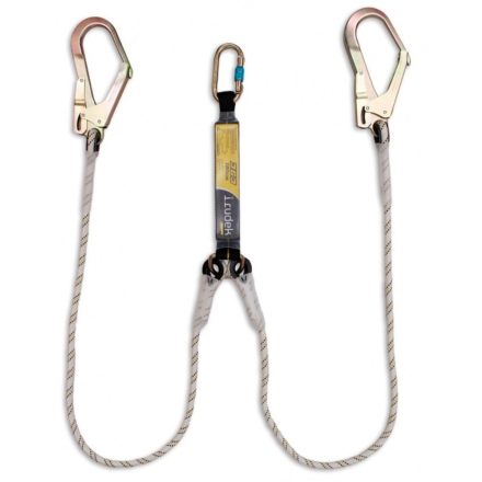 ENERGIAELNYELŐ IRUDEK 363 + 2 ACÉL KARABINER, FEKETE/SÁRGA, 180CM
