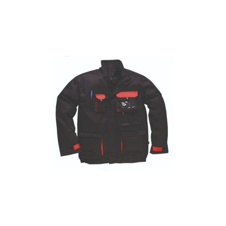 Portwest Texo Contrast munkavédelmi kabát fekete/piros XXL